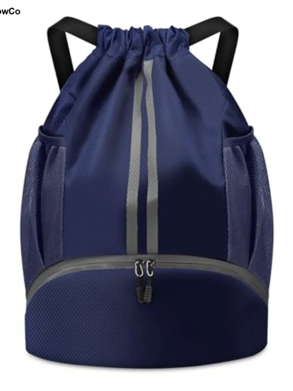 BROTOU Drawstring Soccer Backpack Nylon Sports Gym Bag Shoe Ball Compartment